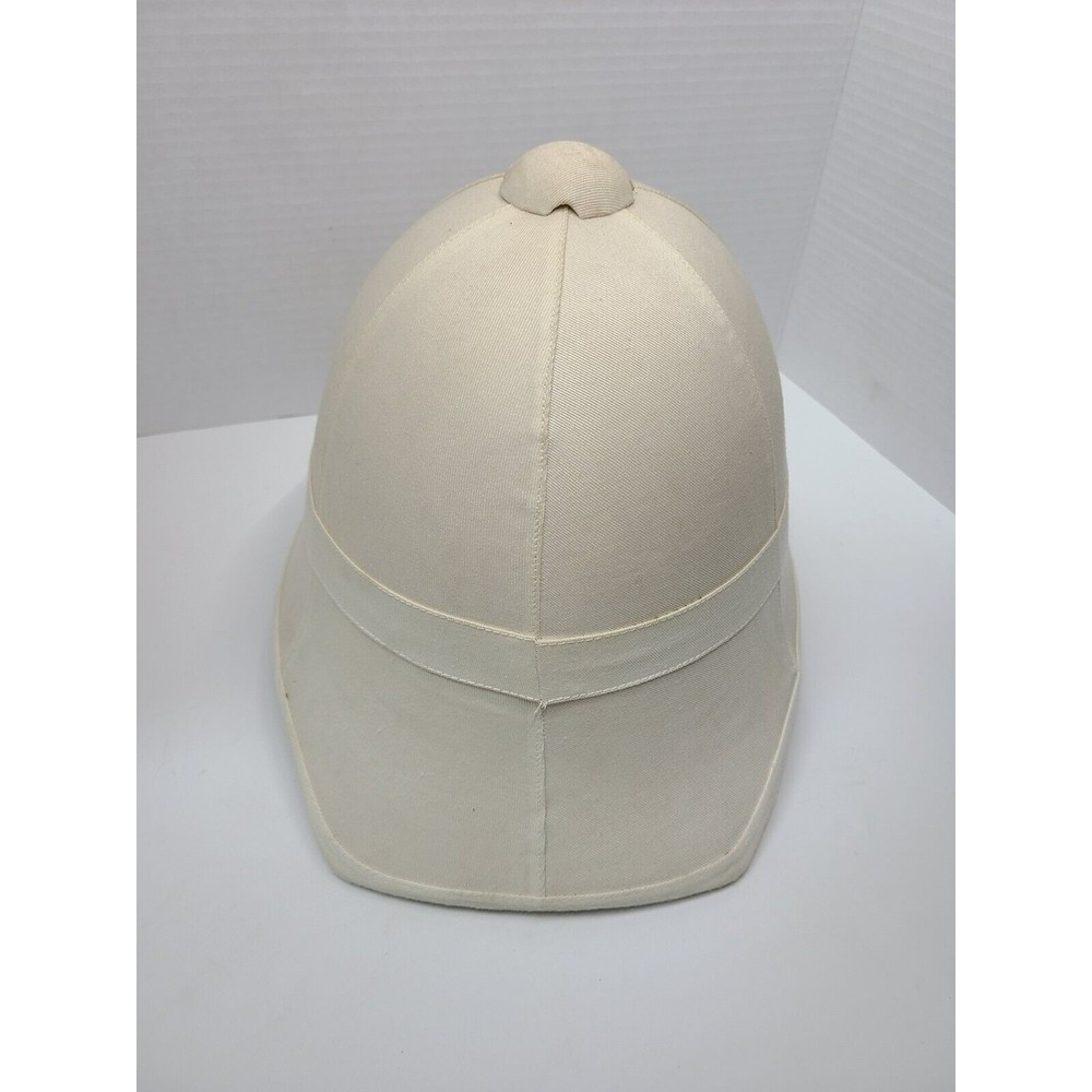 Vintage British Military Pith Vietnam Sun Helmet Hat Safari Tan Twill Cover - Picture 5 of 15